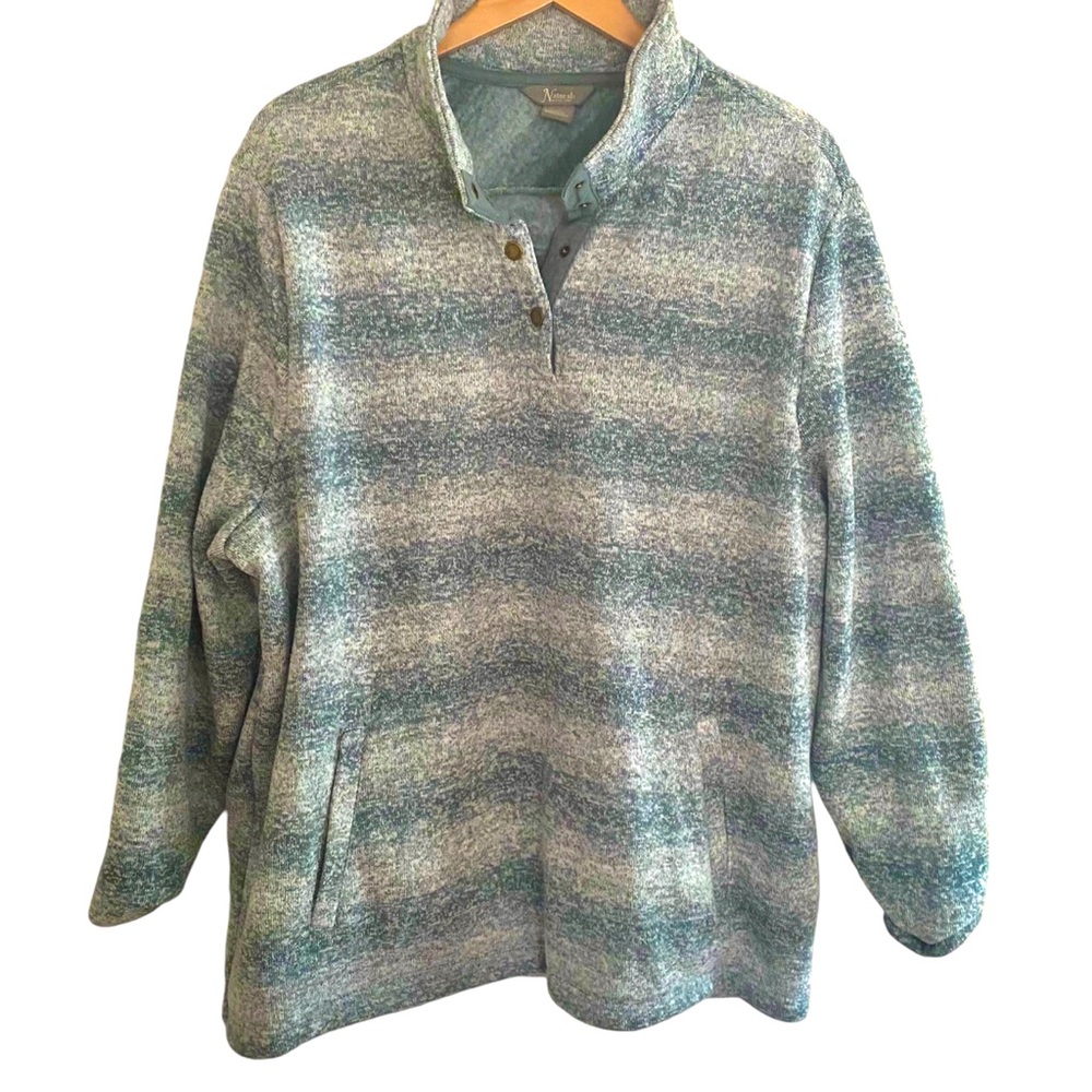 Natural Reflections Ombre Long-Sleeve Fleece Sweater